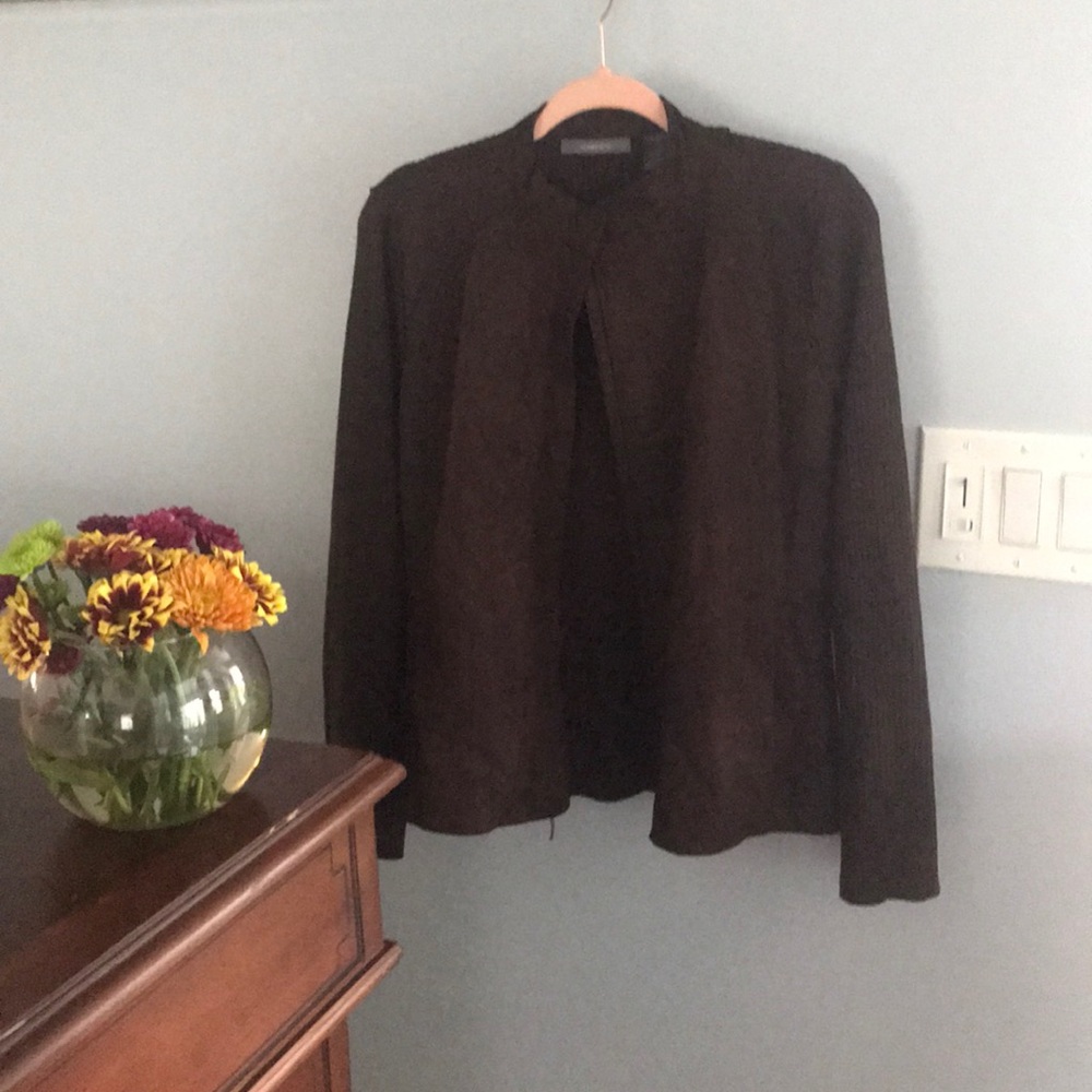 Suede and knit jacket